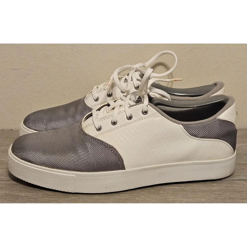Puma Womens 189423 01 White Grey Golf Spikeless Metallic Mesh Sneakers Size 7.5
